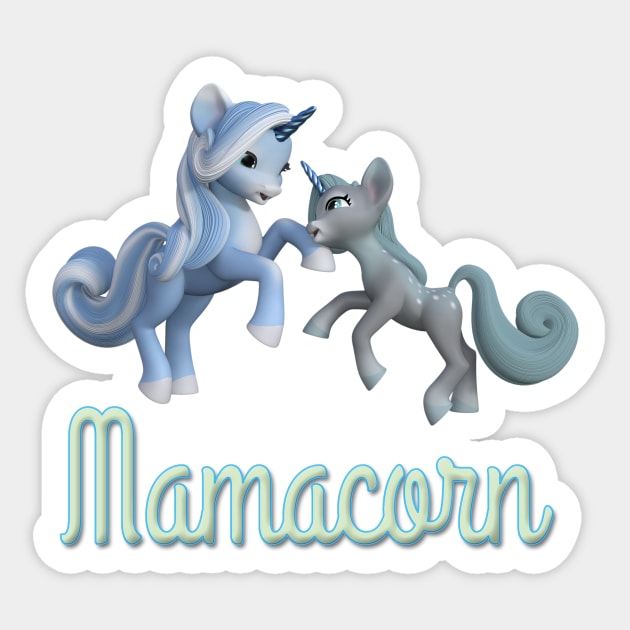 Mamacorn mom and baby Unicorn Sticker by AlondraHanley